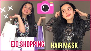 EID shopping vlog 2021 and Applying Hair mask HurmatAbbasi [upl. by Sackey]