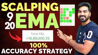 Scalping Strategy  9 and 20 EMA Strategy 100 Profitable Strategy in banknifty stocktrading [upl. by Nnayhs]