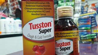 Tusston super cough syrup  Usedosewrkside effects  Full information in hindi ☆ [upl. by Ardnahcal946]