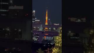 romantic night view odaibailluminationchristmastreetokyotowershortsodaiba [upl. by Philip]