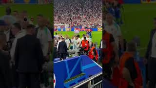 Moment fan jumps at Cristiano Ronaldo after Portugal vs Georgia at Euros 2024 [upl. by Ycal]