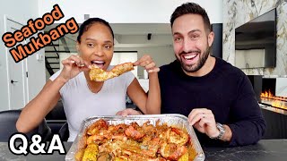 SEAFOOD BOIL MUKBANG  Couples QampA [upl. by Salvadore]