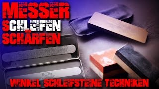 MESSER RICHTIG SCHLEIFEN SCHÄRFEN  Schleifstein Einsteiger Outdoor Survival Bushcraft EDC Test [upl. by Judus]