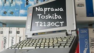 Naprawa Toshiba T2130CT 486DX 75MHz  wymiana inwertera obudowy i trackpointa VLOG [upl. by Moulden]