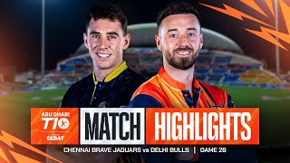 2024 Abu Dhabi T10 I Match 26 Highlights Delhi Bulls vs Chennai Brave Jaguars  Season 8 [upl. by Hnamik]