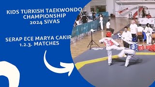 Turkish Taekwondo Championship ➡️ Serap Ece Marya Cakir 123 Matches tkd taekwondo [upl. by Meluhs]