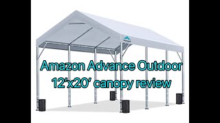 Amazon Advance Outdoor 12x20 canopy tent review [upl. by Nuahsyd]