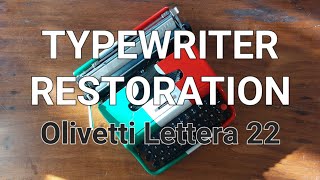 Olivetti Lettera 22 Typewriter restoration  disassembly and cleaning  made in Italy  M Nizzoli [upl. by Nwahsed]