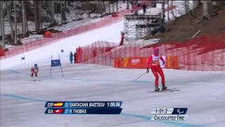 Thomas Hugo  Mens downhill Visually Impaired  Alpine skiing  Sochi 2014 Paralympics [upl. by Atima]