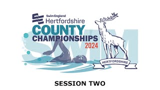 Swim England Hertfordshire County Championships 2024  Session Two [upl. by Kissner661]