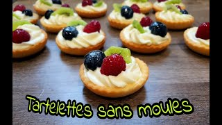 Minitartelettes aux fruits sans moules et la pâte sans beurre très facile à réaliser [upl. by Ggerc]