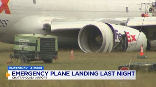 UPDATE Chattanooga Airport reopens runway after crash landing by FedEx plane Wednesday night [upl. by Ecenaj396]