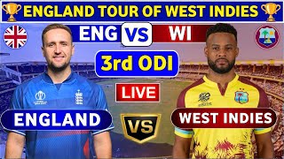 England vs West Indies 3rd ODI  ENG vs WI 3rd ODI Match Live Score amp Commentary England ODI [upl. by Eisso]