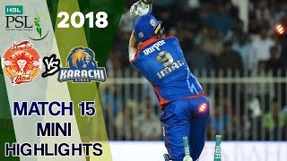 Short Highlights  Karachi kings Vs Islamabad United  Match 15  4th March  HBL PSL 2018 [upl. by Yanffit]