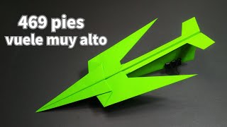 Increíbles aviones de papel cómo hacer que un avión de papel vuele muy alto a 469 pies [upl. by Atnahsa]