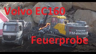 Fmelectrics 114 Volvo EC160E Bagger Extrem Feuerprobe für Mercedes Benz Arocs [upl. by Asiulana363]