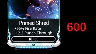 Warframe Primed Shred 600 day login reward [upl. by Enyleuqcaj581]