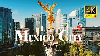 Capital amp Largest City of Mexico CDMX Mexico City 🇲🇽 in 4K ULTRA HD 60FPS Video by Drone [upl. by Durning]