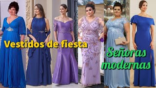 Vestidos de fiesta para SEÑORAS 2024 los más hermosos vestidos elegantes para mujeres maduras [upl. by Yla]