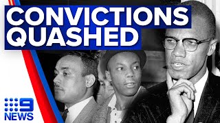 Two men exonerated over assassination of Malcolm X  9 News Australia [upl. by Culhert]