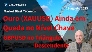 Ouro XAUUSD Ainda em Queda no Nível Chave GBPUSD no Triângulo Descendente [upl. by Whyte649]