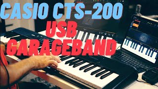 CASIO CTS 200300100 USB GARAGEBAND iOS [upl. by Ardella]