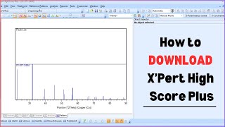 How to download X pert High Score Plusexe I PANalytical Highscore I Nanotechnology [upl. by Ybot]