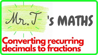 Recurring decimals IGCSEGCSE [upl. by Norreht]