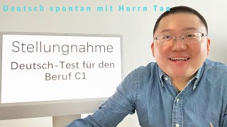 Stellungnahme DeutschTest für den Beruf C1 telc DTB C1 Deutsch lernen spontan mit Tan 2024 [upl. by Idnem]