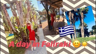 A day in Faliraki Rhodes Greece ☀️🌴🇬🇷 4K videovlog [upl. by Netsyrc]