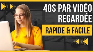 GAGNER DE LARGENT 40€ PAR VIDÉO REGARDÉE [upl. by Eitsyrhc848]