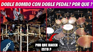 Por Que Bateristas Famosos Usan Doble Bombo Y Doble Pedal A La Vez  🤔 3 Posibles Teorias 🥁 [upl. by Dietsche]