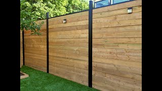 SLIPFENCE Horizontal Wood and Aluminum 6ft installation video [upl. by Charron220]