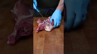 Butchering the hind quarters of a deer shorts venison [upl. by Orsa794]