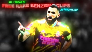 RARE BENZEMA FREE CLIPS WITH CC  NO CC 🔥🐐 • UPSCALED • 4k [upl. by Anwahsed720]