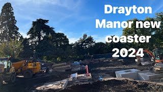 Drayton Manor new coaster 2024 construction update 1 15th October 2023 [upl. by Cotsen]