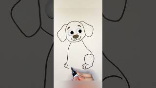 How to Draw a Cute Dog Simple and Fun [upl. by Dora]