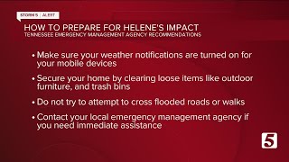 TEMA urges Tennesseans to be prepared as Helene rolls through [upl. by Yelsna840]