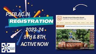 PSEB REGISTRATION 5TH amp 8TH  PSEB REGISTRATION 202324 [upl. by Selrac432]