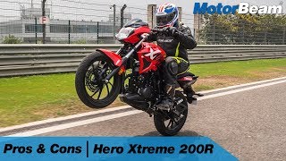 Hero Xtreme 200R  Pros amp Cons  MotorBeam [upl. by Ahsemak]