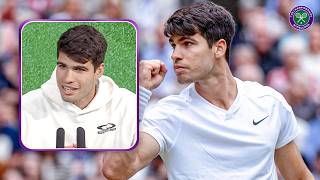 Ready defend his title  Carlos Alcaraz  Semifinal Postmatch Press Conference  Wimbledon 2024 [upl. by Lede]