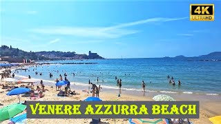 VENERE AZZURRA BEACH  4K Lido di Lerici  Italy [upl. by Aspa598]