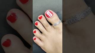 Easy toe nailart at home nailart toenailart shorts youtubeshorts naildesign [upl. by Idzik617]