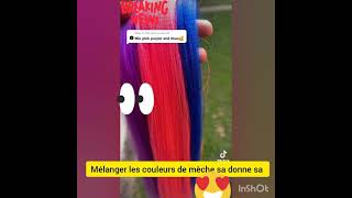 mélangez les couleurs de mèche sa donne un résultat incroyable 🤩😮😮😮😮 [upl. by Acissaj]