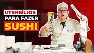 UTENSÍLIOS ESSENCIAIS PARA FAZER SUSHI EM CASA [upl. by Nagrom249]