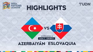 HIGHLIGHTS  Azerbaiyán vs Eslovaquia  UEFA Nations League 2024  TUDN [upl. by Adnuahsal868]