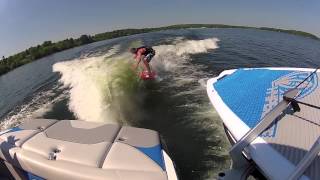 Wakesurfing with friends on Lake Champlain  May 2012  Supreme V226 [upl. by Esinej465]