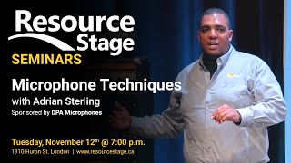 Resource Stage Seminar  Microphone Techniques [upl. by Yrrok]