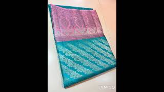 141124 Resham Warp Edge To Edge 4D Meenakari Border Brocade Kanchipattu sarees Price  17500 [upl. by Akeyla]