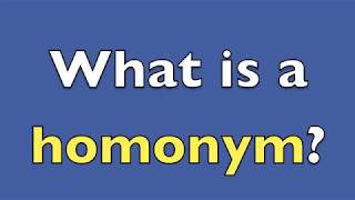 What is a homonym with 10 examples [upl. by Tikna520]